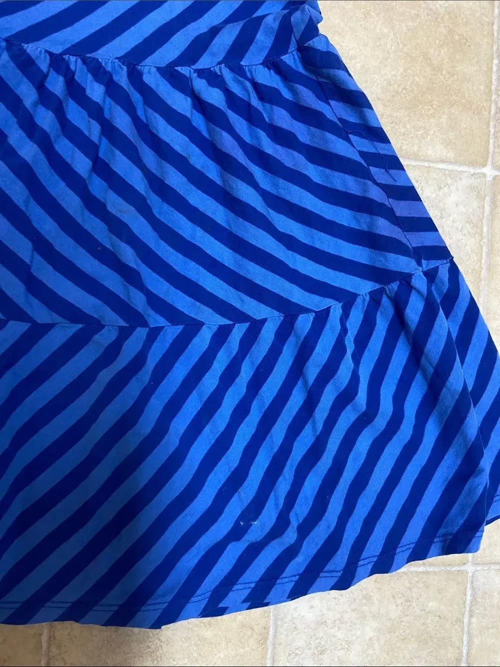 10/$50 Xhilaration 💯% Cotton Blue Striped Tiered Sundress Size L